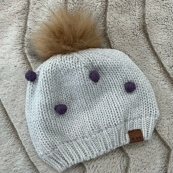 KIDS: Miles Baby Polka Dot Beanie - Picture 2 of 6